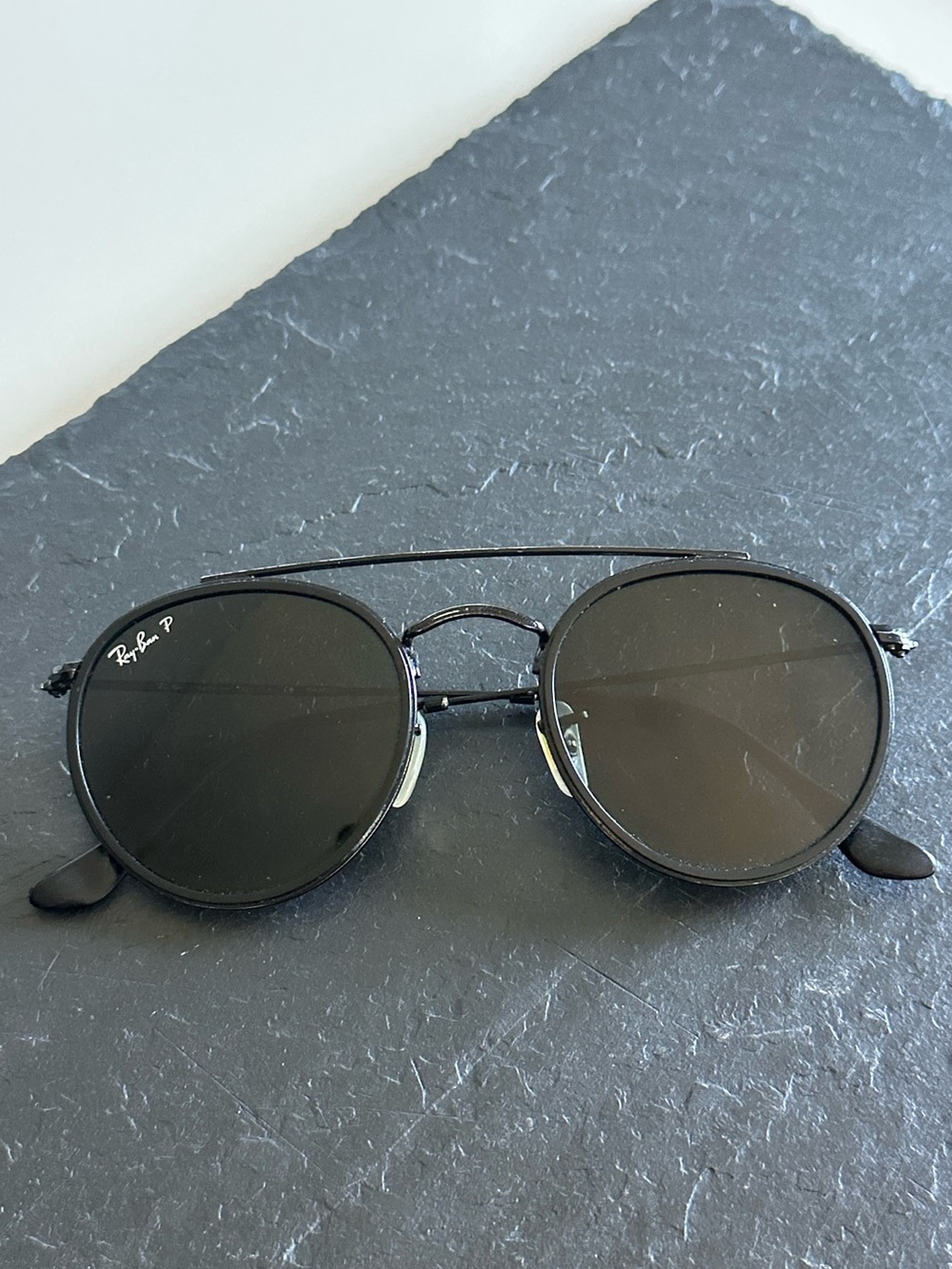 Ray Ban Women’s Black Sunglasses | Round Double Bridge